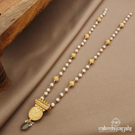 Green Drop Lakshmi Pearled Neckpiece  (Gn9469)