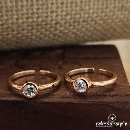 Rose Gold White Toerings (T4430)