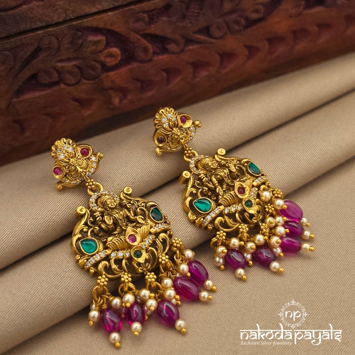 Lakshmi Kundan Pearl Chanbali (Ge11483)