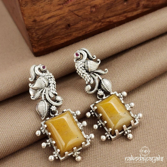 Yellow Rectangular Earrings (C3786)