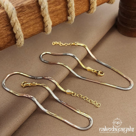 Flat TrioColor Anklet (A6654)