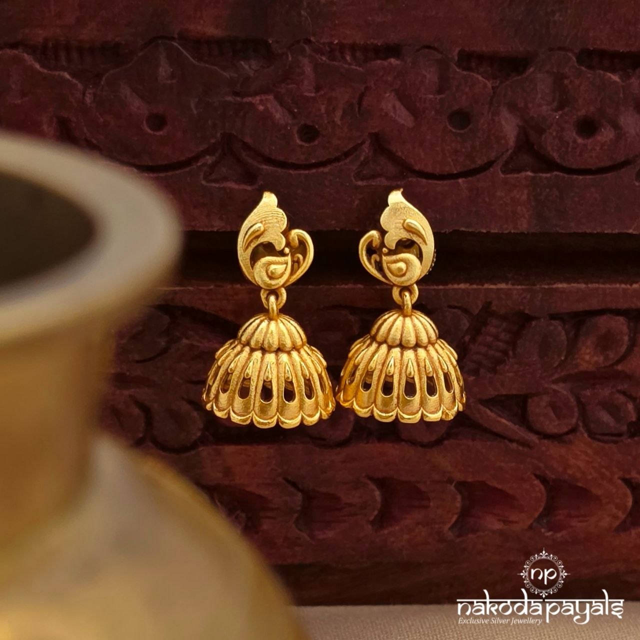 Elegant Swirl Jhumka (Ge10846)