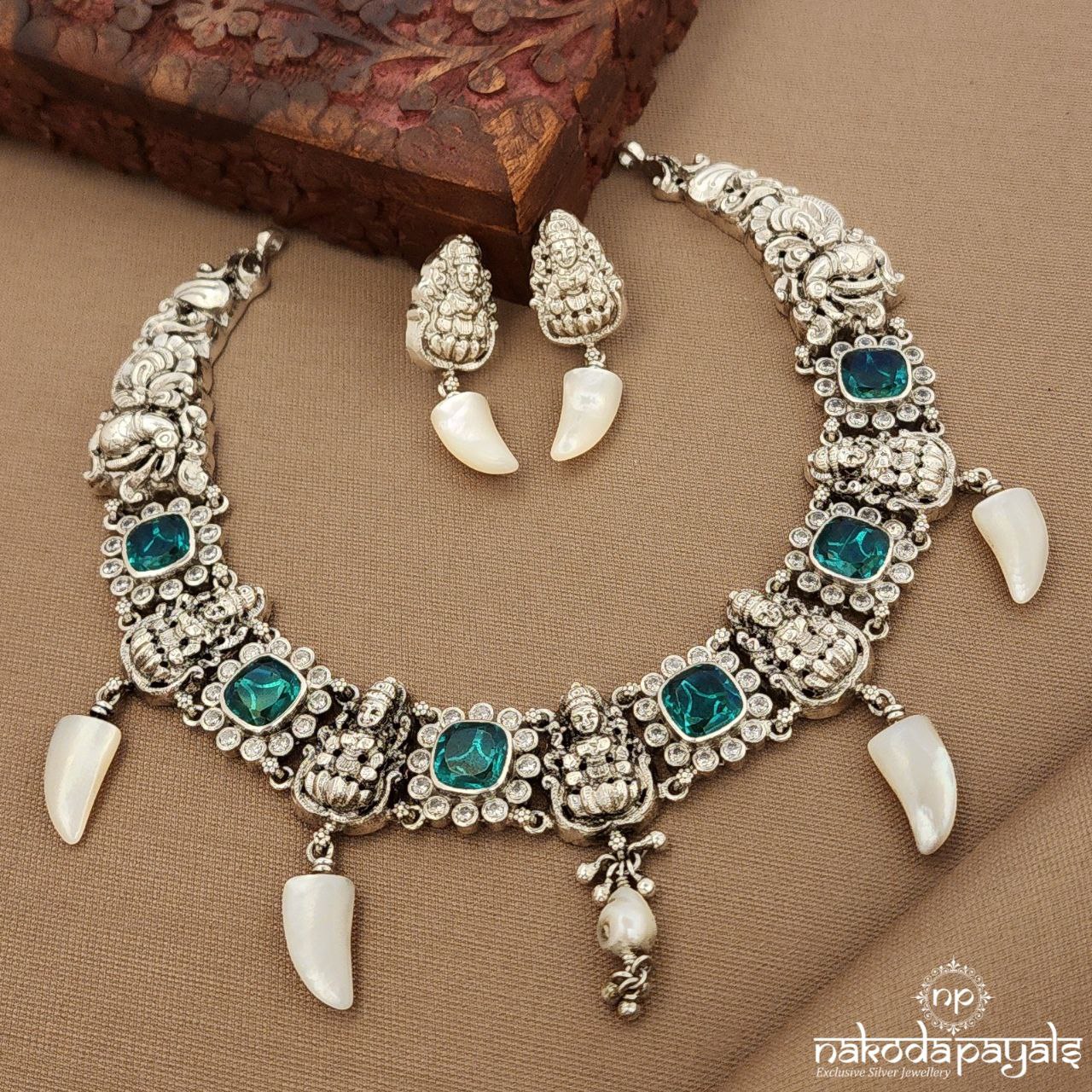 MOP Drops Neckpiece With Earrings (N11308)