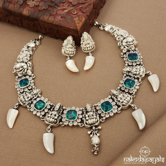 MOP Drops Neckpiece With Earrings (N11308)