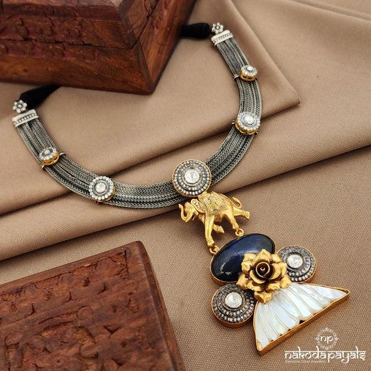 MOP Rose Lapiz Neckpiece  (N11481)