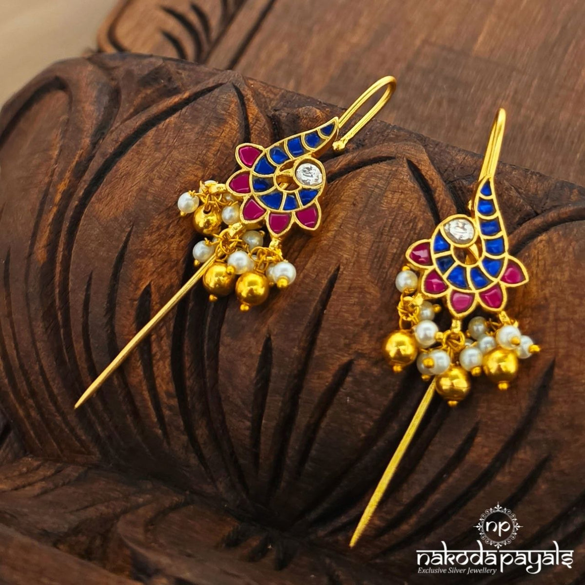 Kundan Birdy Pearl Earcuff (Ge11576)