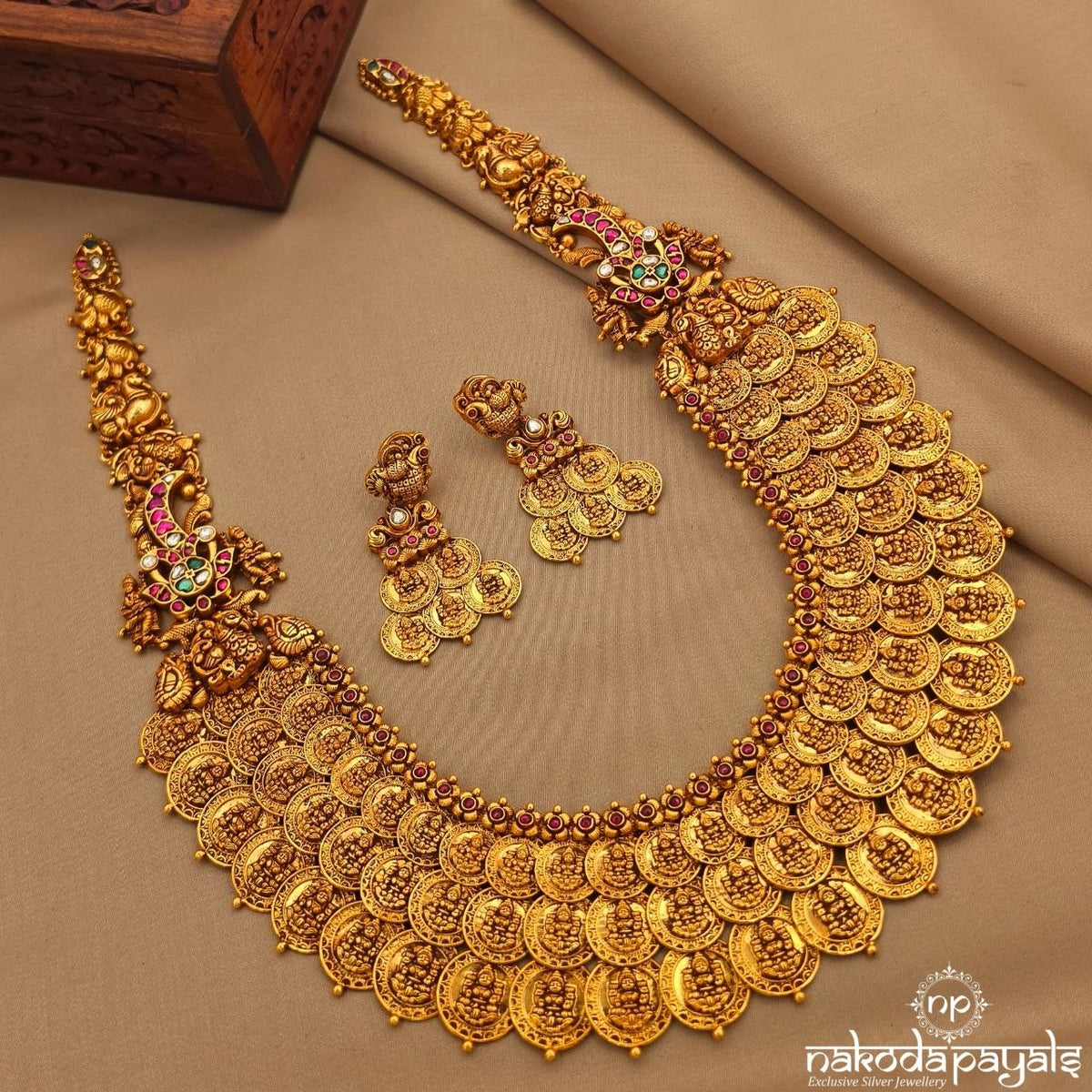 Peacock Lakshmi Kasu Neckpiece (Gn10780)