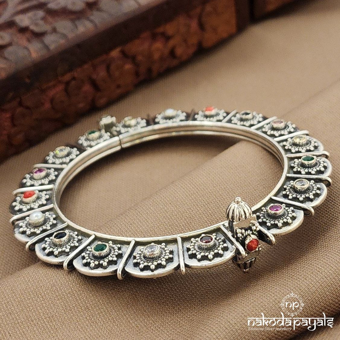 Navaratna Floral Kada  (K6258)