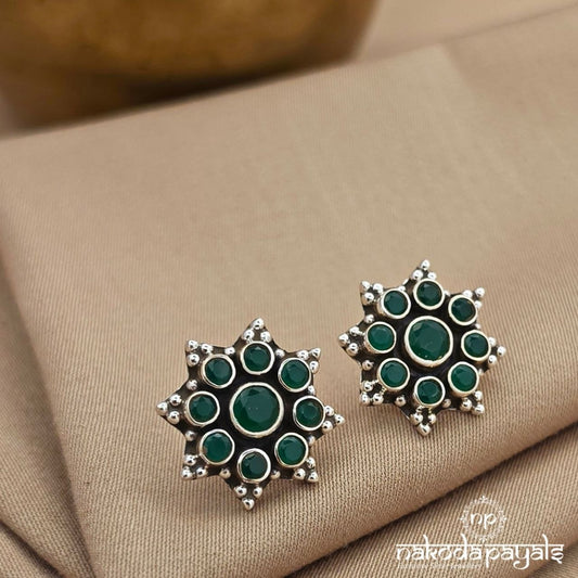 Grennish Oxidised Studs (S4081)