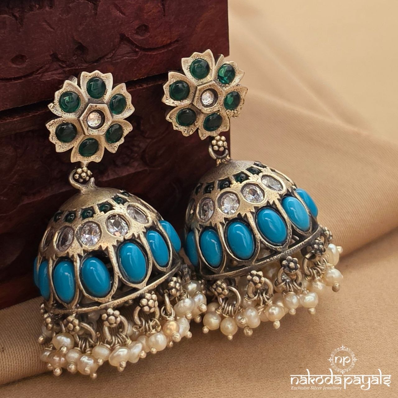Turquoise Jhumka (J1652)