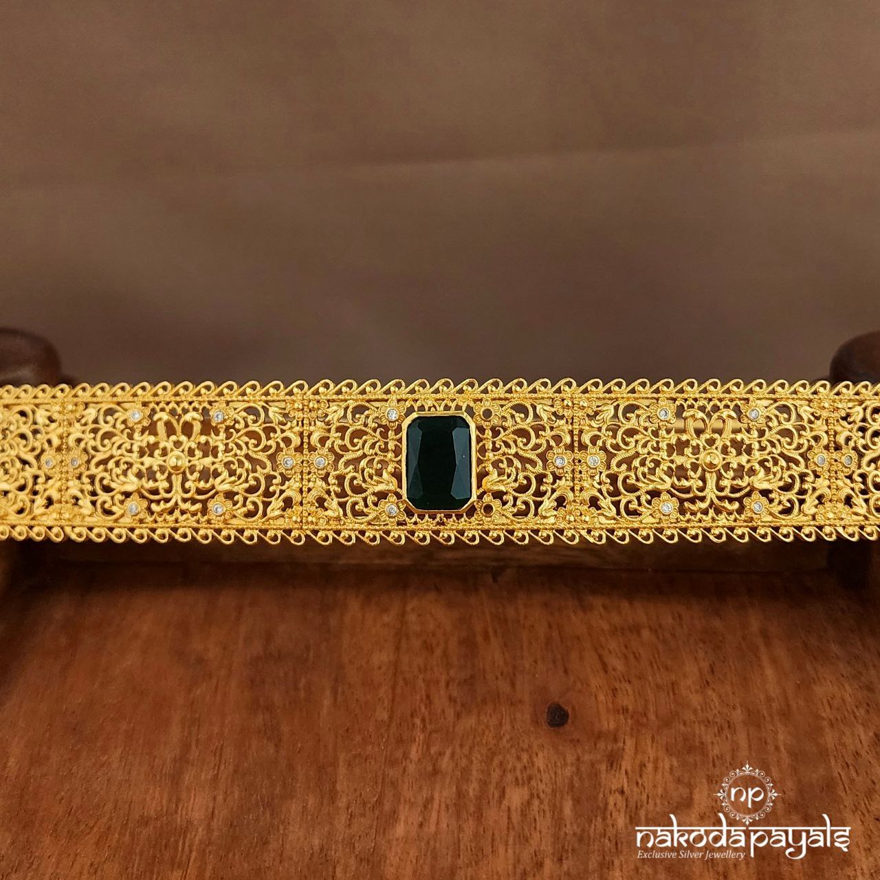 Rectangular Green Daab With Belt (D0247)