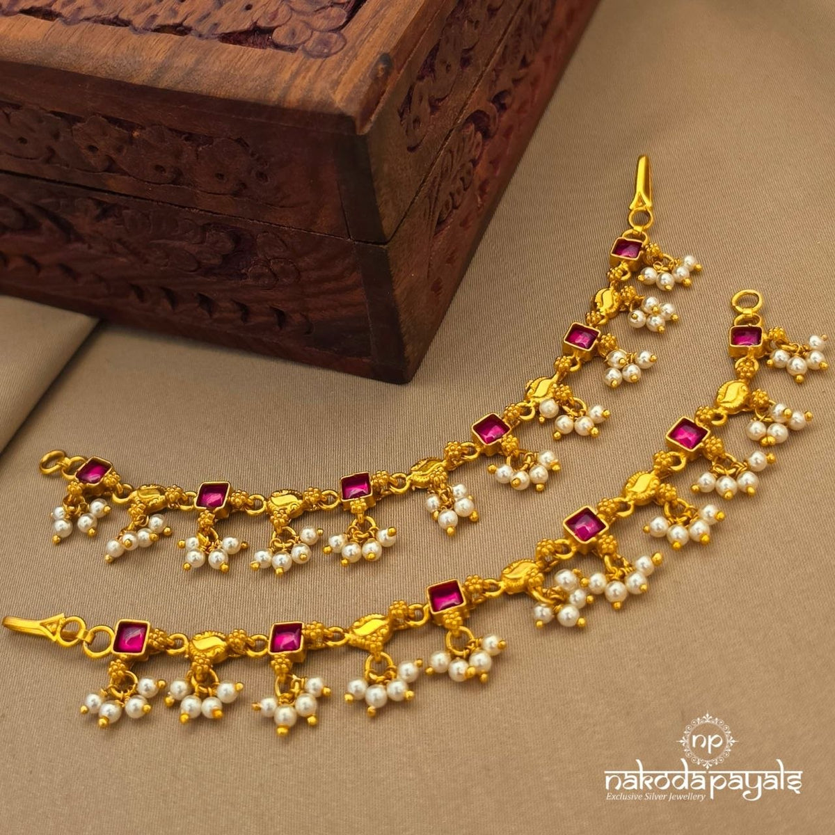 Squarish Pinkish Pearl Maati (Gm1313)