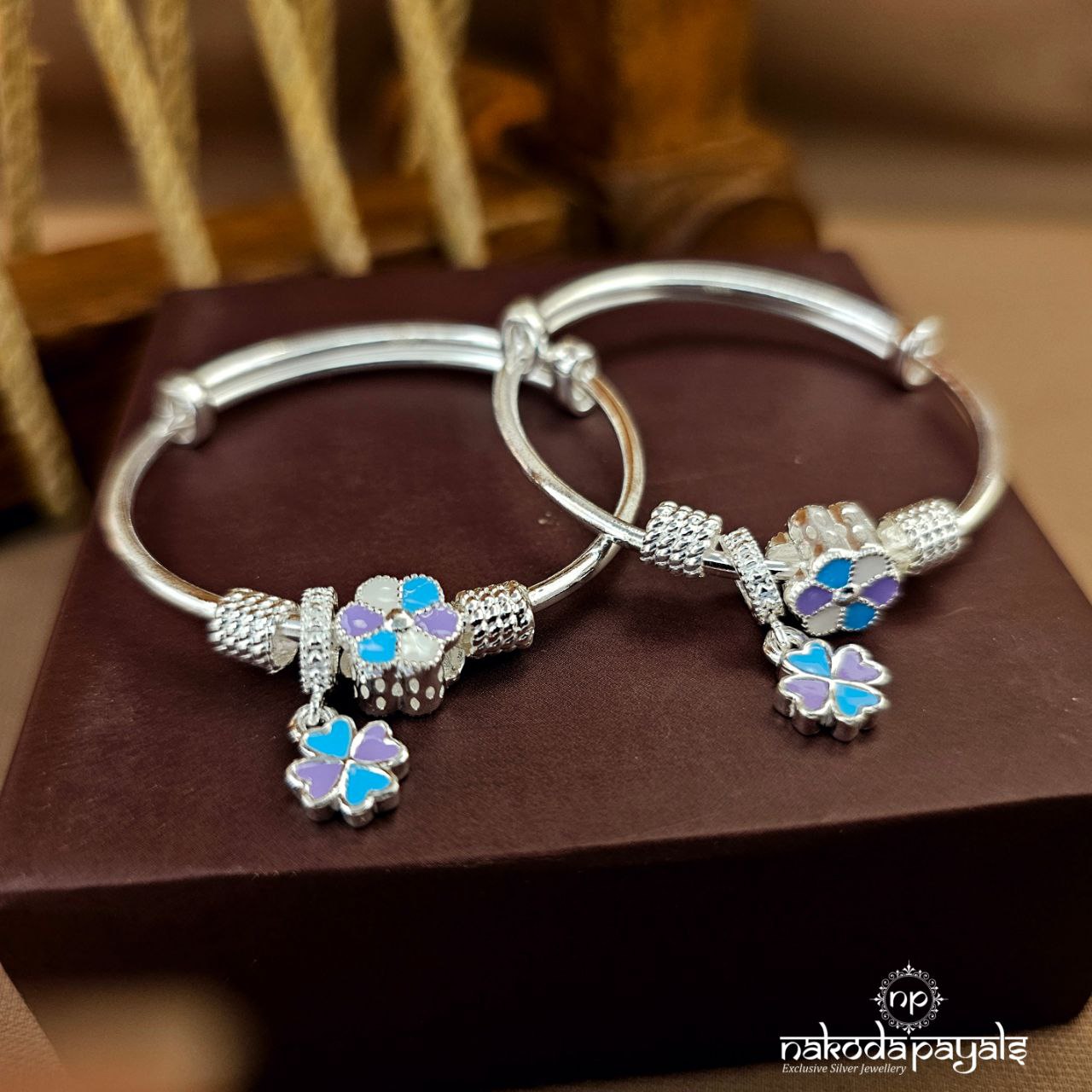 MultiColor Floral Kada Pair (Ka9461)