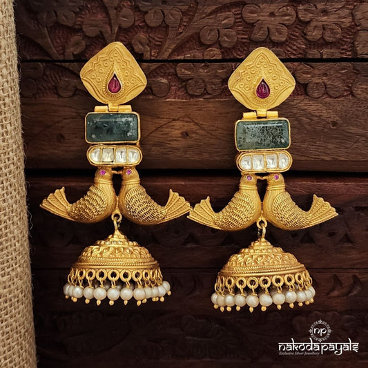 Traditional Red Dot Jhumka (Ge9930)