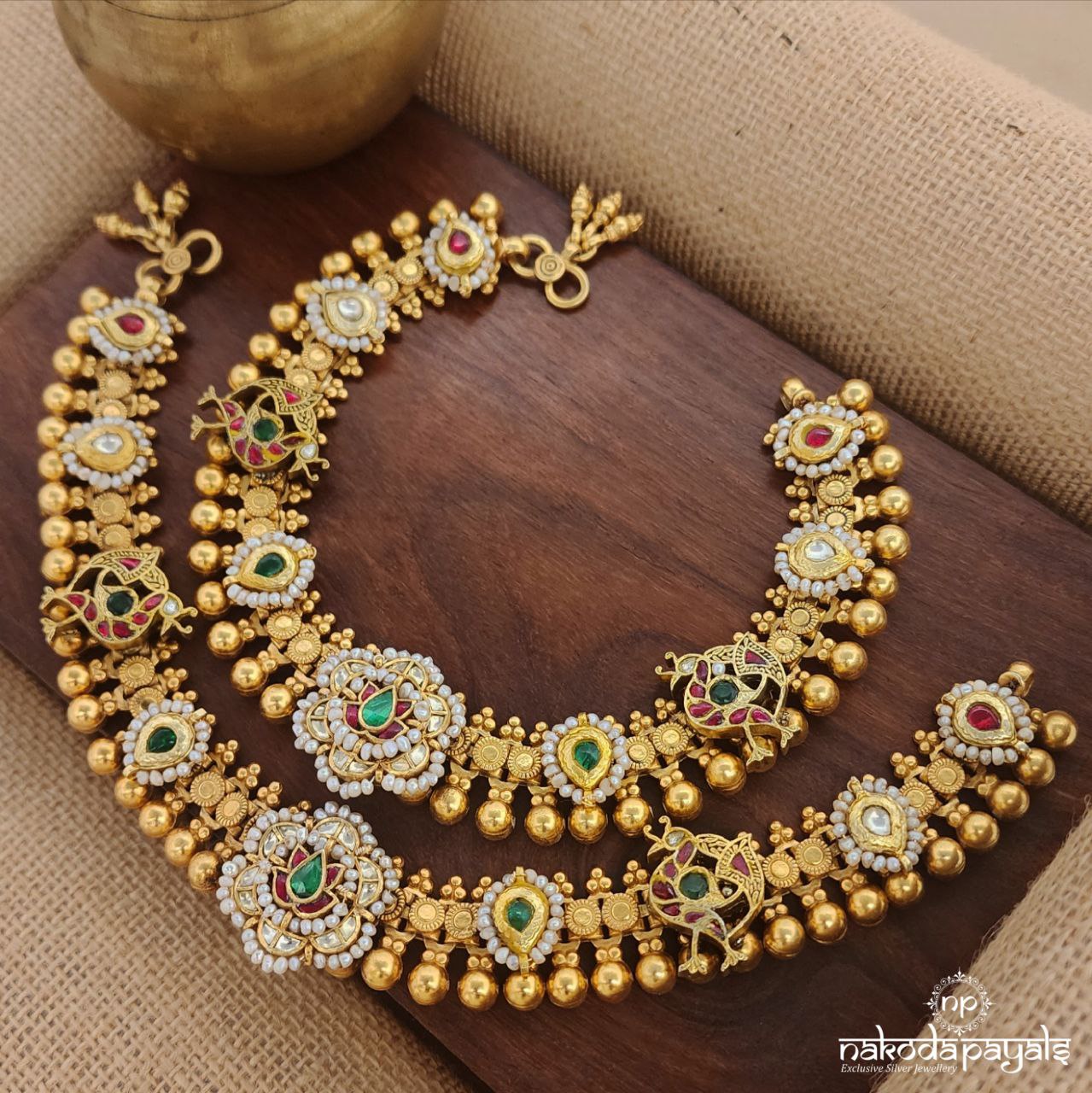 Traditional Kundan Anklets (A6211)