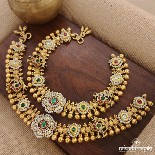 Traditional Kundan Anklets (A6211)