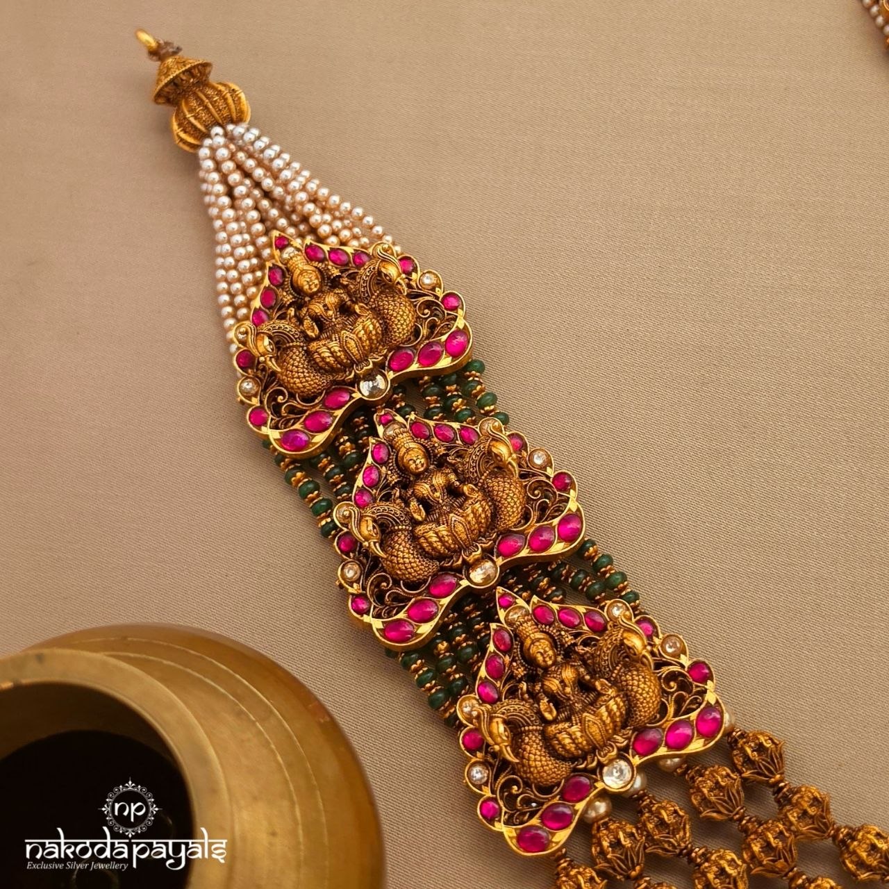 Ball Layered Lakshmi Neckpiece (Gn10122)