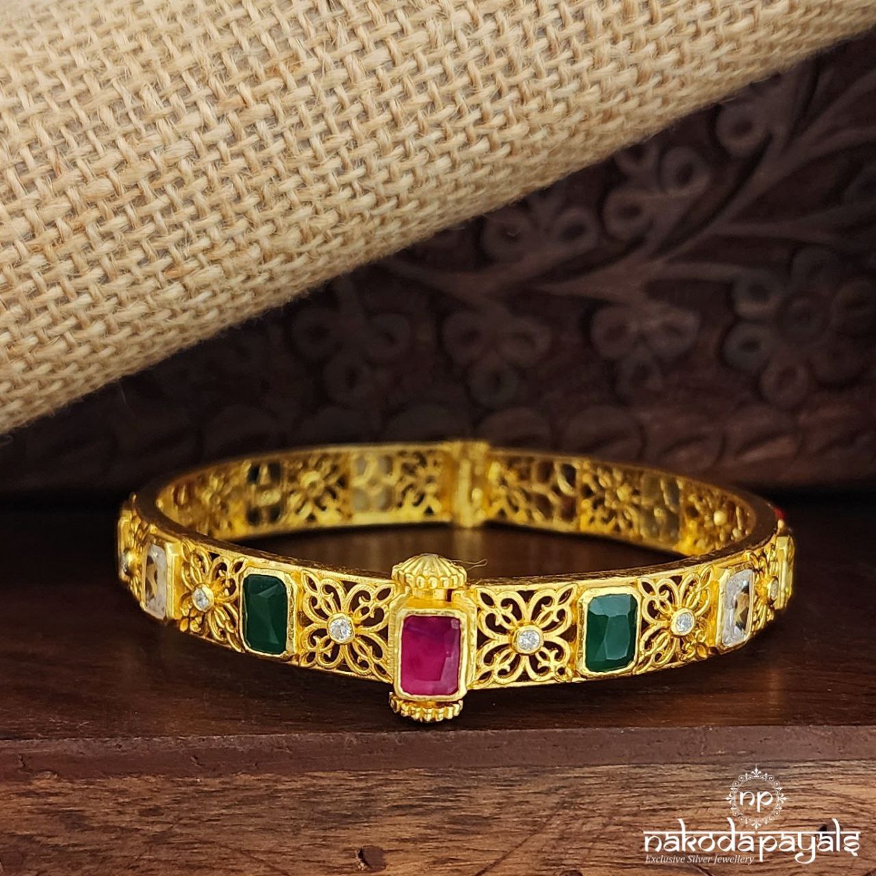 Rectangular Navaratna Kada (Gk3105-07)