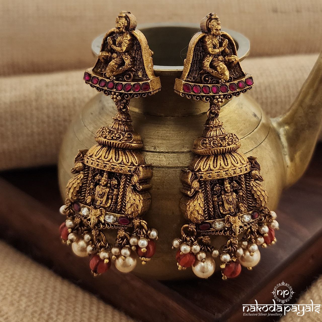 Hanuman Kundan Earrings (Ge9057)