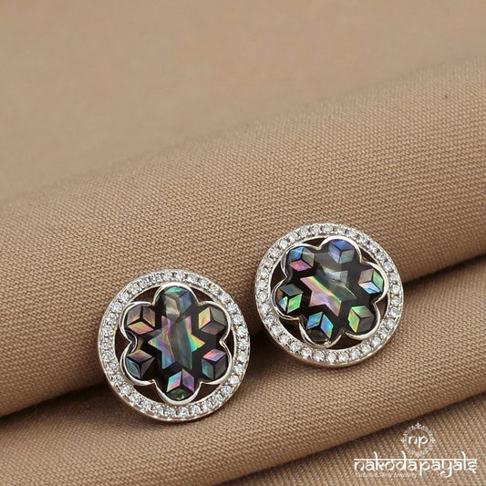 Floral Circular Studs (St4098)