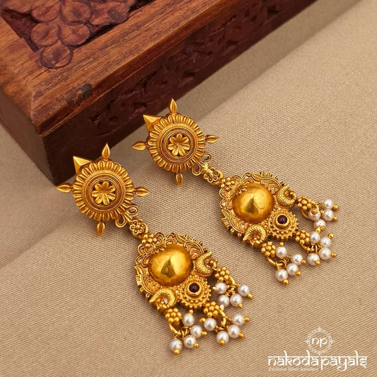 Pearly Circular Earrings (Ge10782)