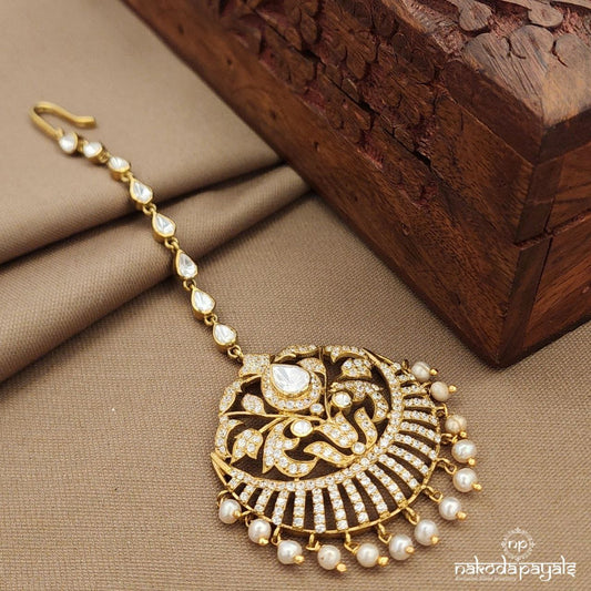 Big Moissanite Maang Tikka (Gm1123)