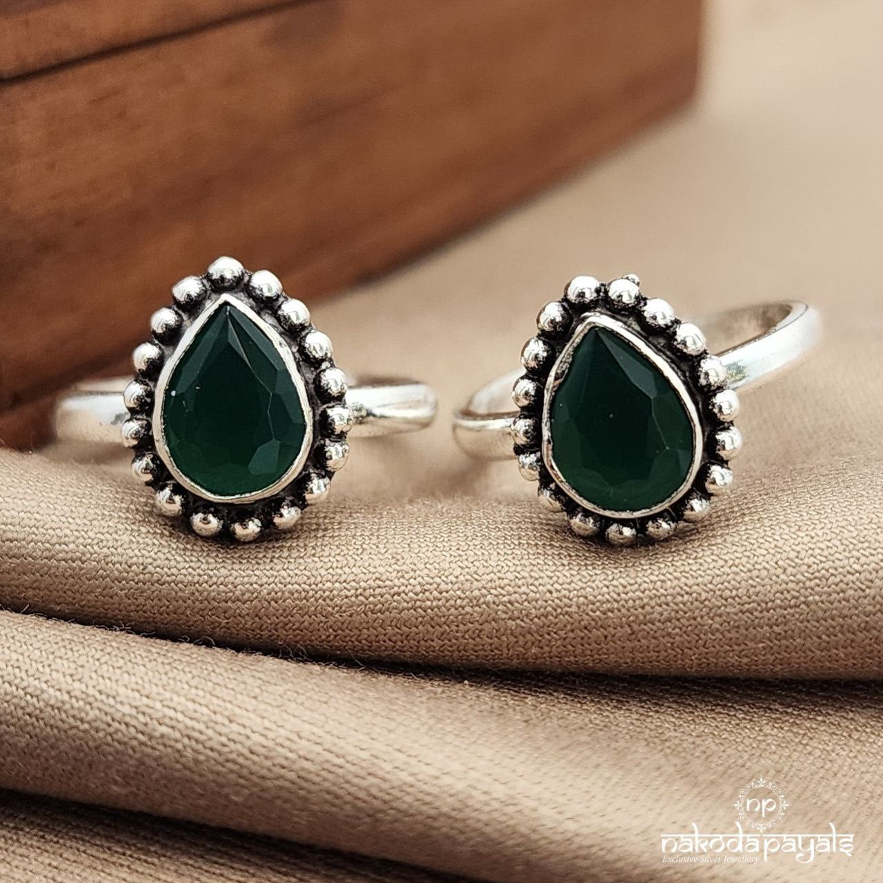 Drop Green Toerings (T4684)