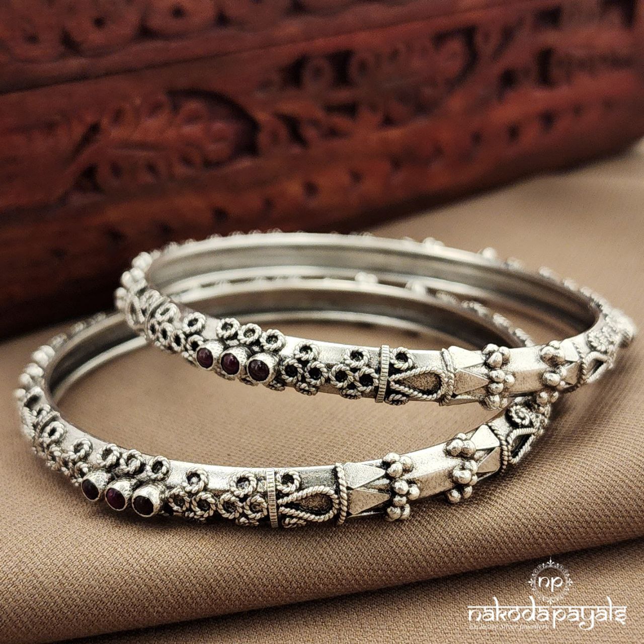 Pink Dotted Bangles (K6270-72)