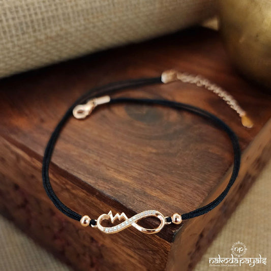 Infinity Rose Gold Single Anklets (Nz0682)