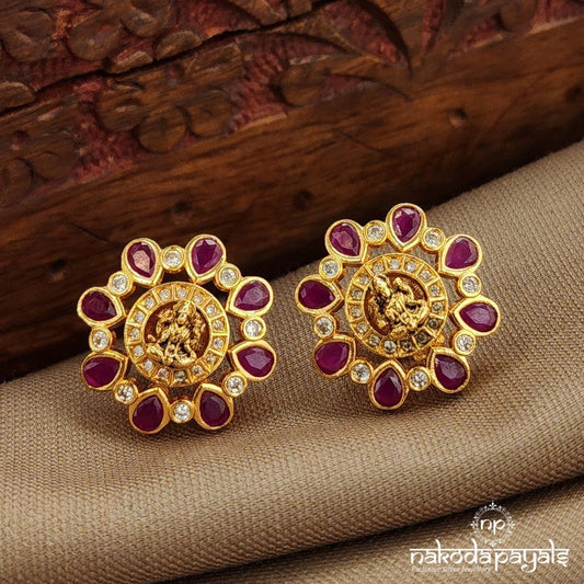 Lakshmi Pink Drop Studs (Ge10312)