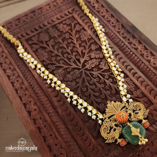 Kundan Floral Pearled Neckpiece (Gn9243)