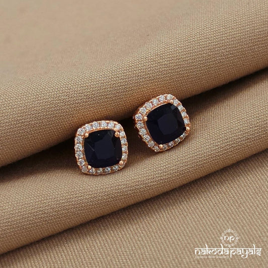 Bluish Squarish Studs (St4008)
