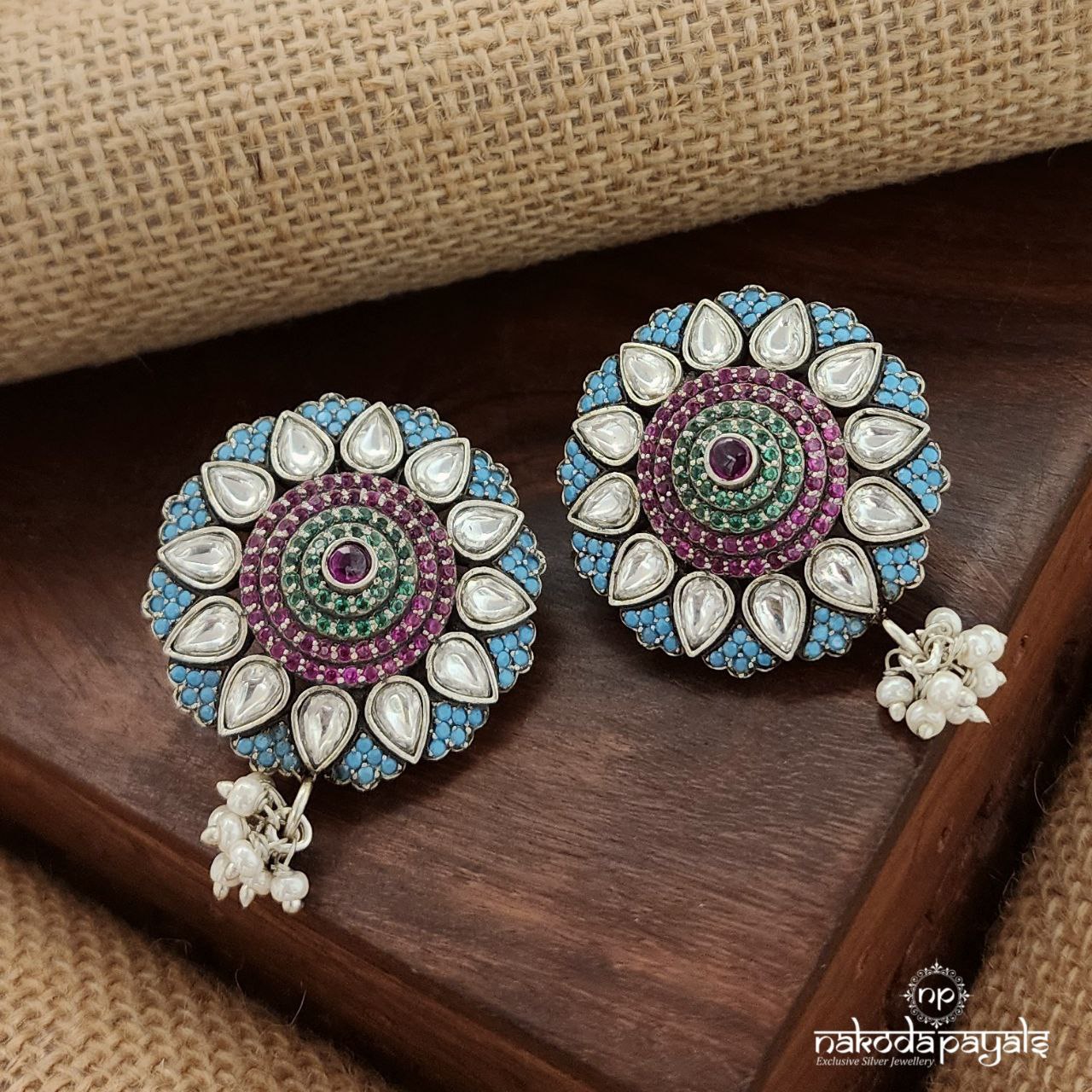 Colorful Circular Studs (S3530)