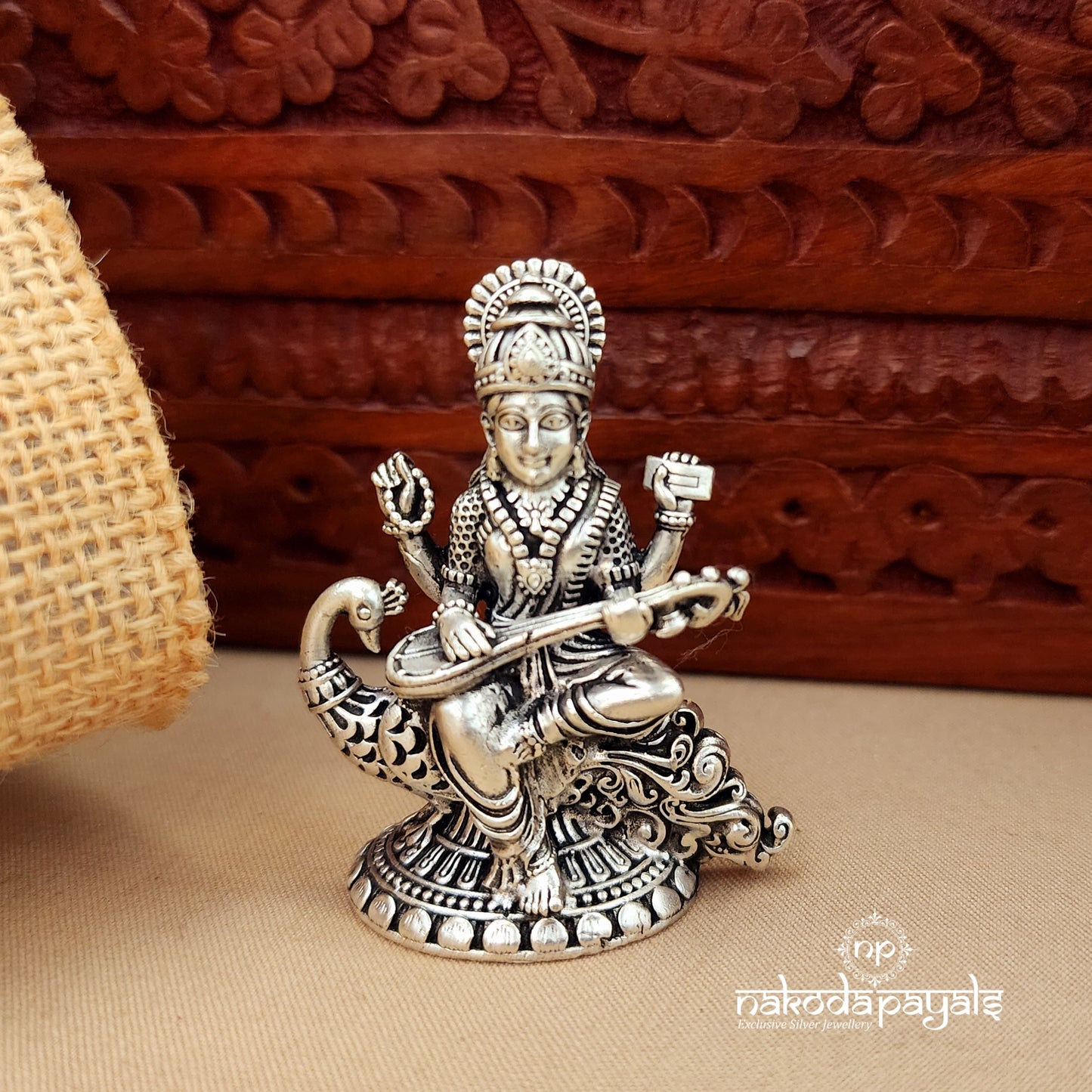 Solid Saraswati Devi Idol(Aa2639)
