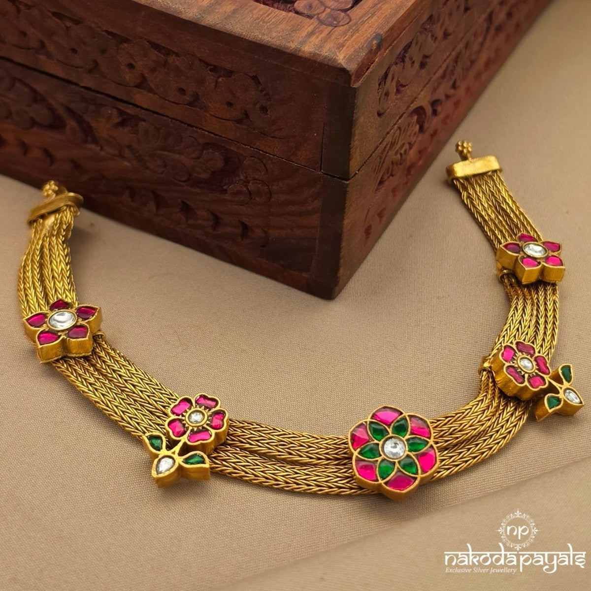 Floral Kundan Neckpiece (Gn10799)