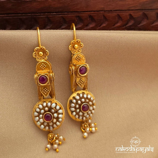 Traditional Pearled Drop Hangings (Ge11035)