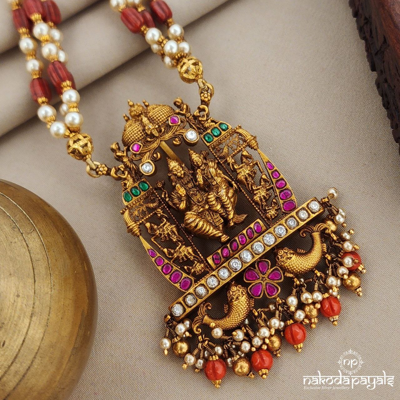 Narasimhan Lakshmi Coral Neckpiece (Gn8889)
