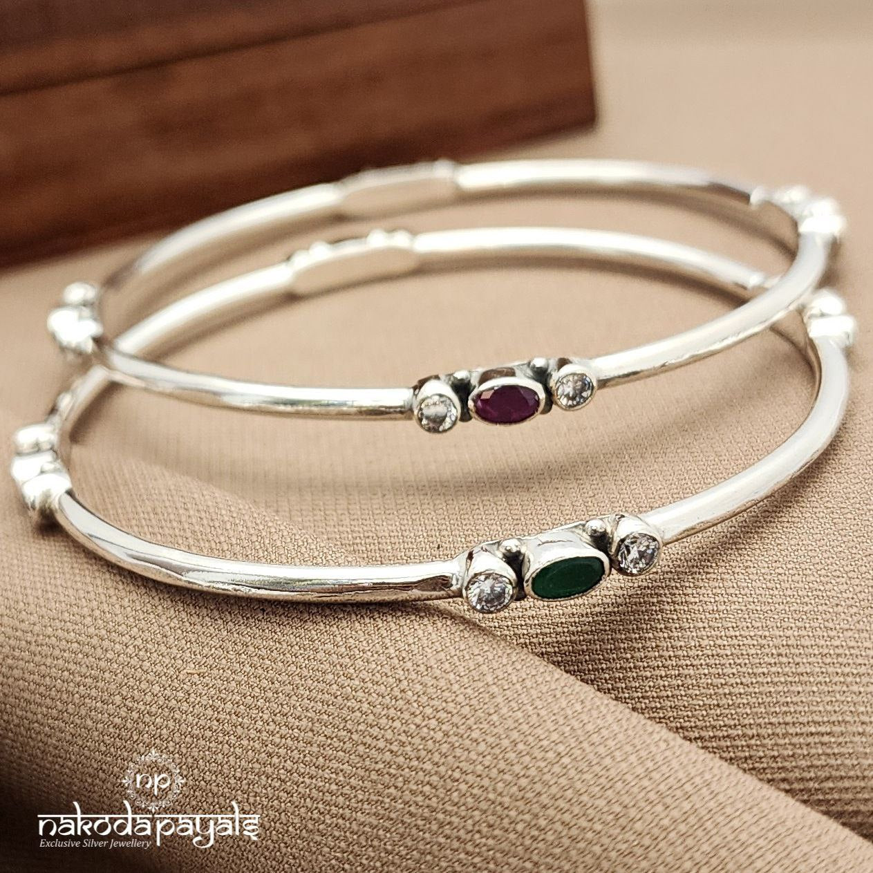 Graceful MultiColor Bangle Pair (K6105)