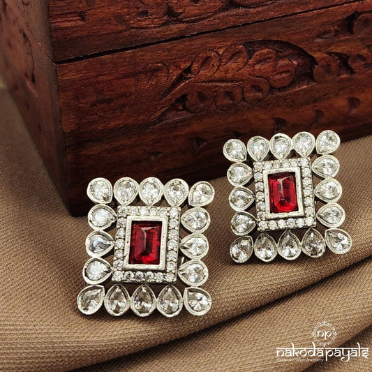 Squarish Red Studs (S9583)