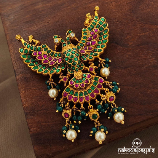 Pearled Gandaberunda Reversible Pendant (Gp2147)