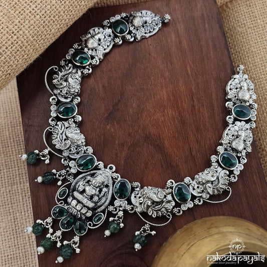 Emerald Green Lakshmi Neckpiece (N10689)