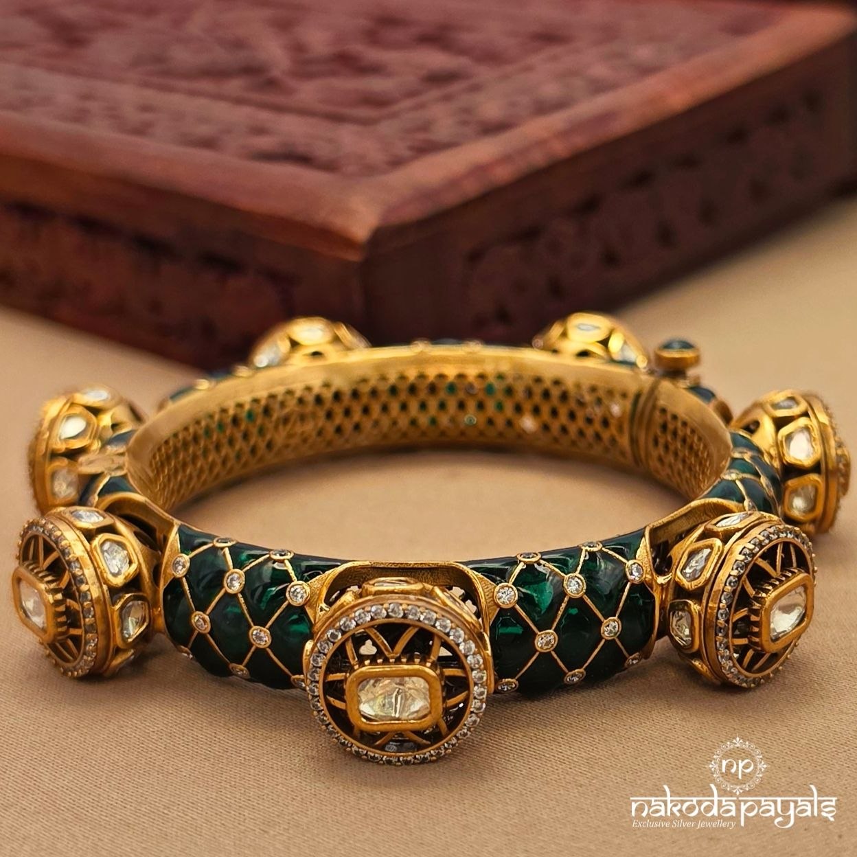 Emerald Green Kada  (2.4) (Gk3264)