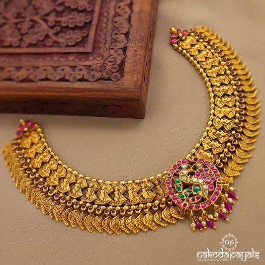 Exemplary Pearly Peacock Neckpiece (Gn10649)