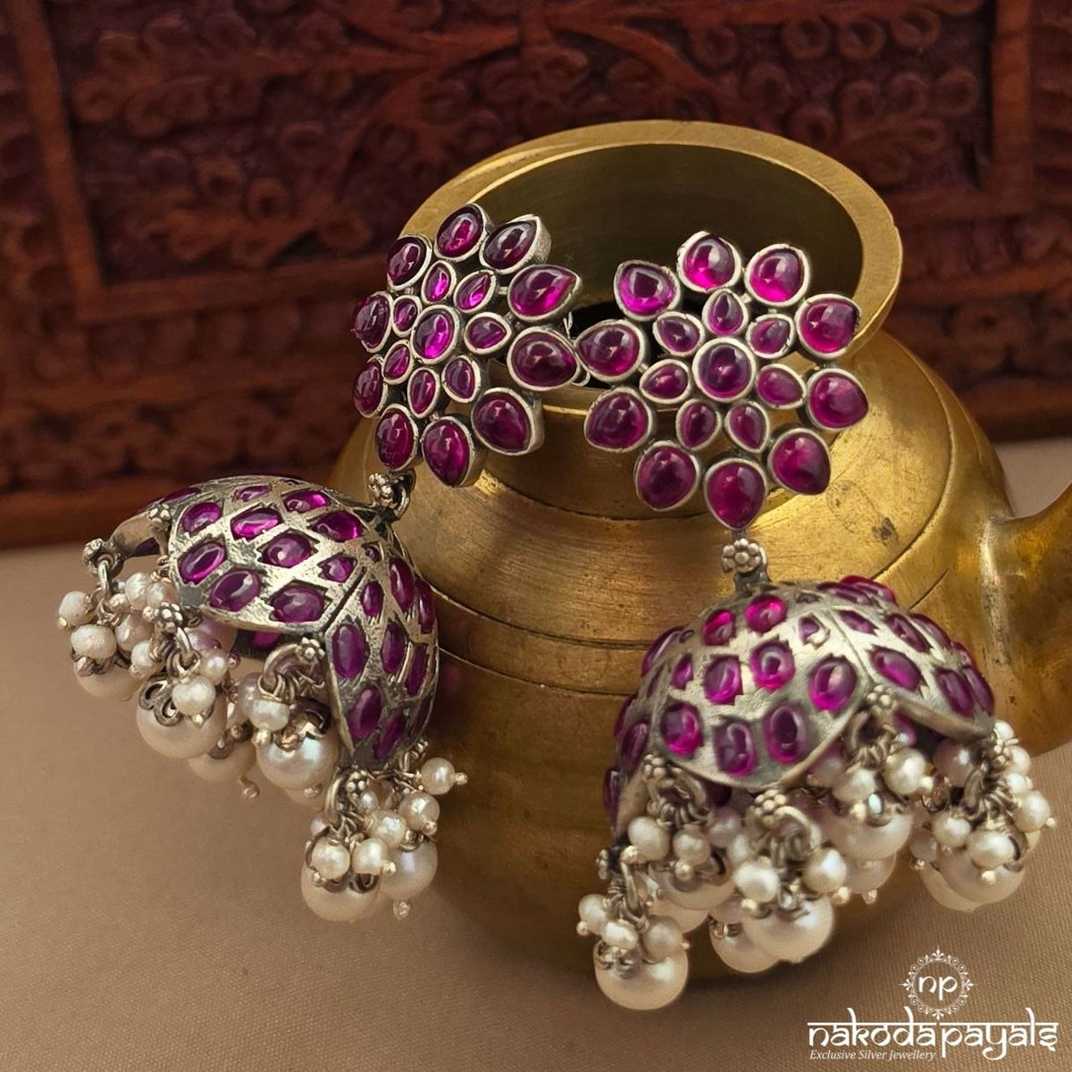 Pearly Pinkish Jhumka (J1983)