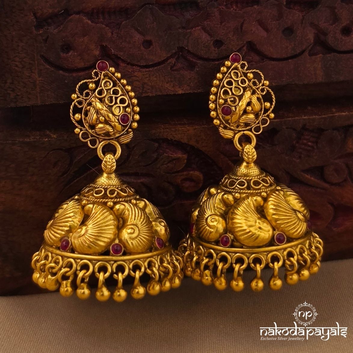 Mango Ball Drop Jhumka (Ge11220)