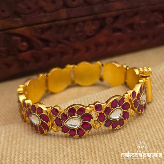 Traditional Mango Kundan  Openable Screw Kada (Gk3354)