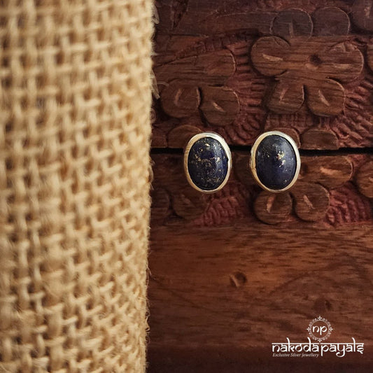 Blue Oval Studs (S3642)