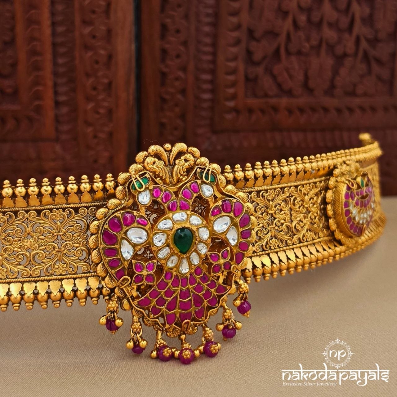 Gandaberunda Kundan Waistbelt (D0274)