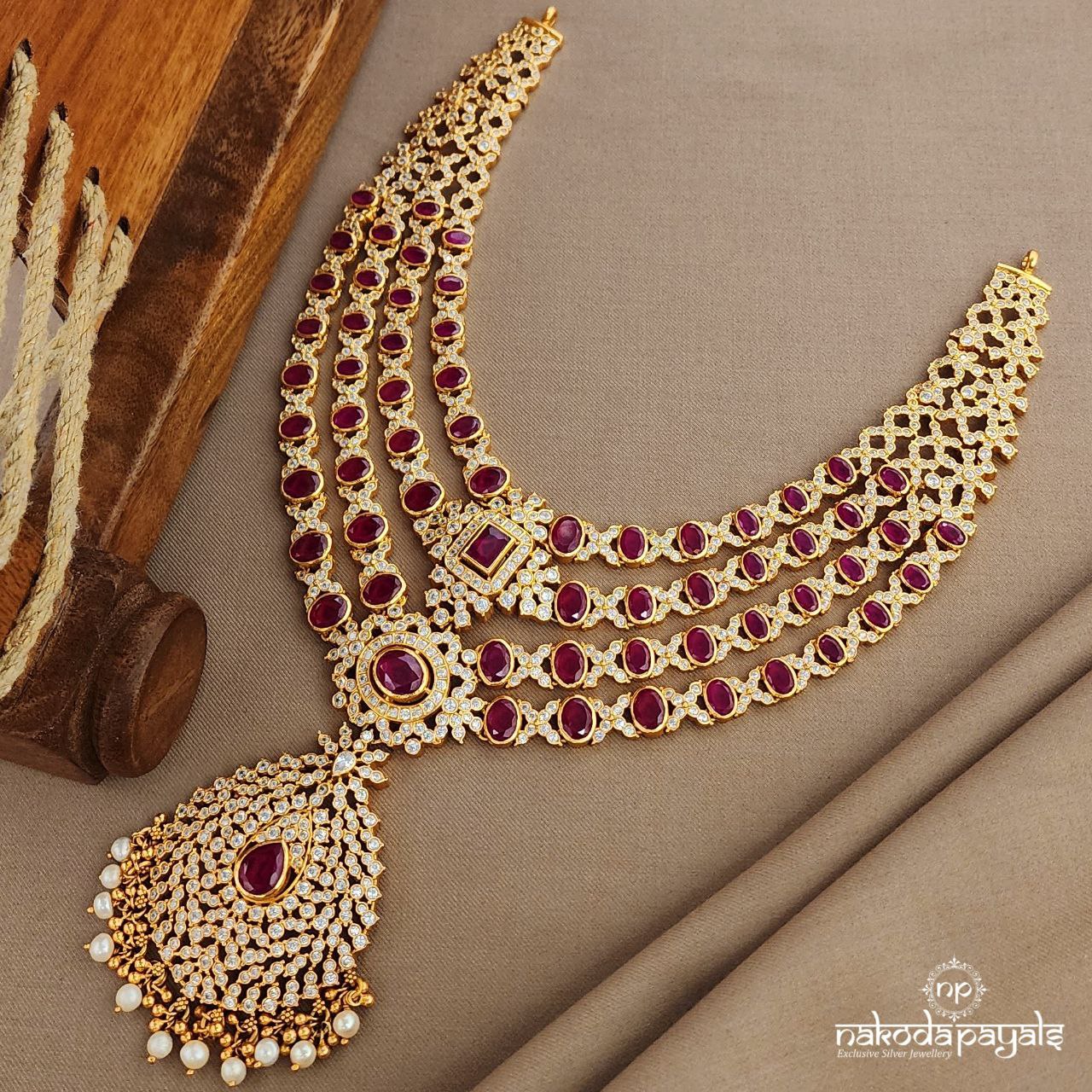Glorious Pink Layer Neckpiece  (Gn9329)