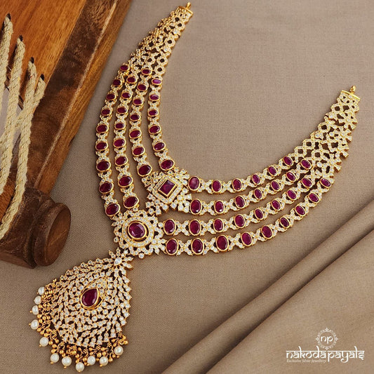 Glorious Pink Layer Neckpiece  (Gn9329)